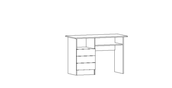 Письменный Стол Боско 02 с Ящиками (Ш-1100 х В-750 х Г-600 мм)/Разные Цвета