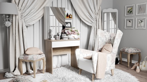 Туалетный Столик с Зеркалом Мийя Разные Цвета/Ш-700 × Г-442 × В-1475 мм