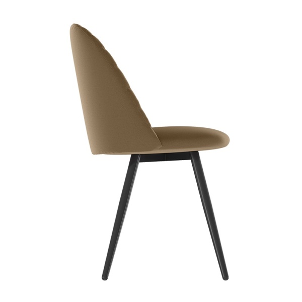 Комплект стульев Диор (2 шт), черный велюр бежевый